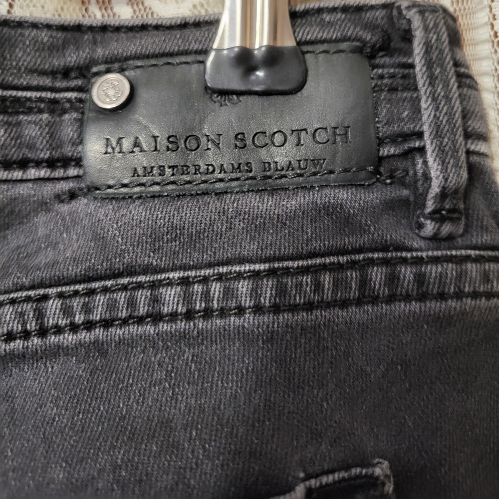 Maison Scotch Black Patchwork Womens Jeans EUC Size 26